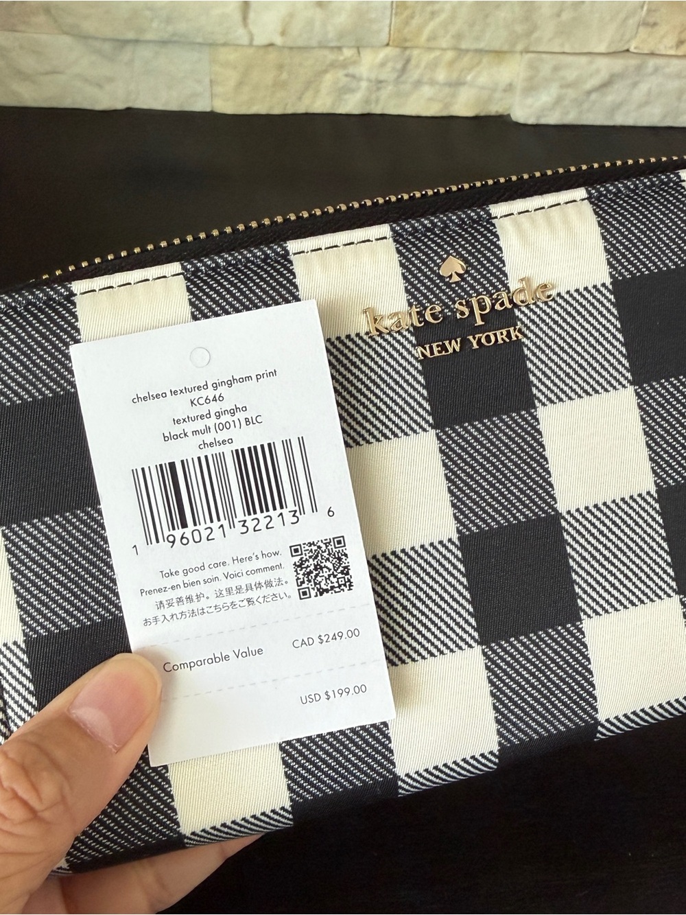 Bundle‼️ Kate Spade Chelsea Medium Backpack KC537 & KC646 Wallet Nylon Black - Picture 10 of 10